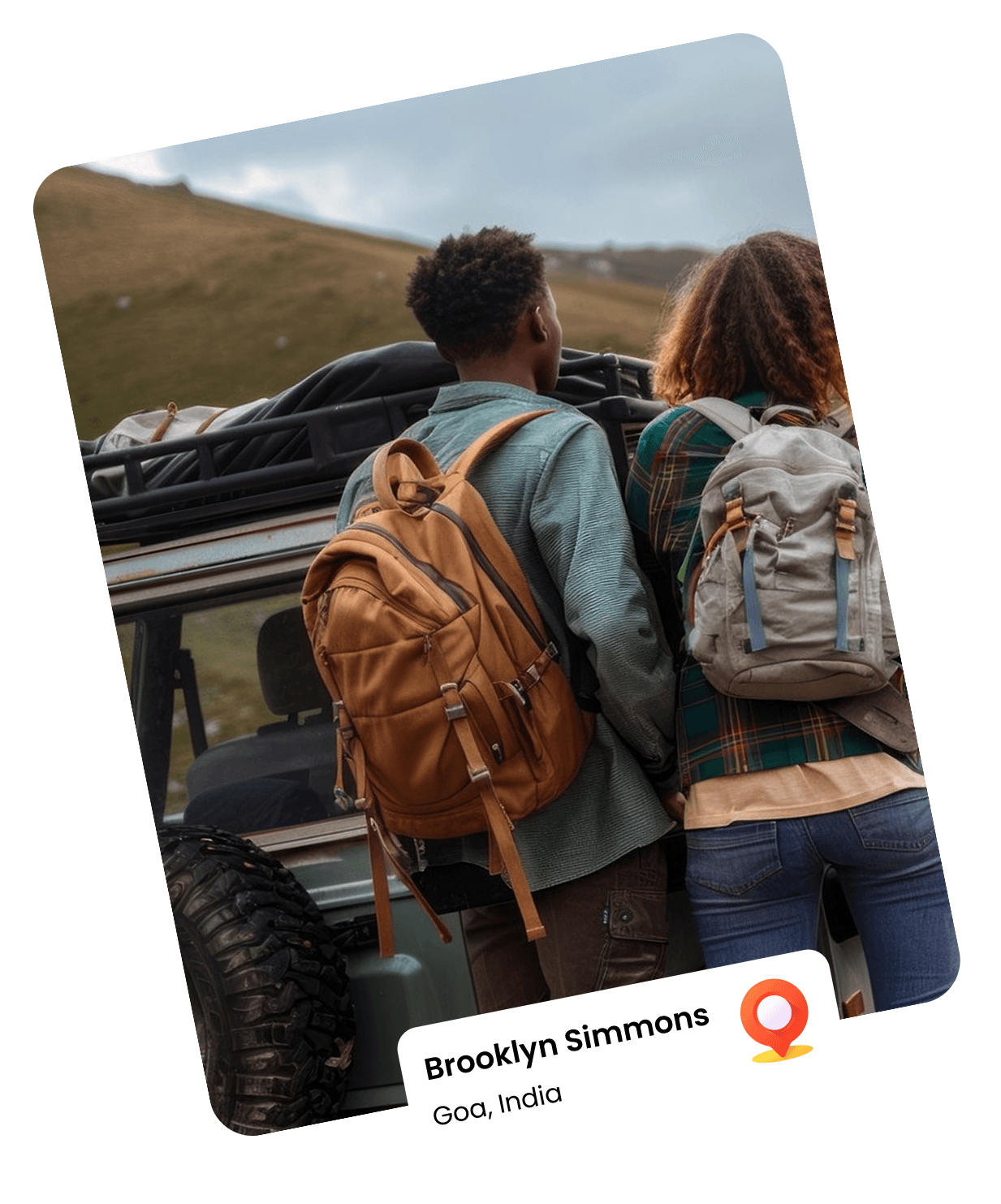 Travellers arriving for an adventure